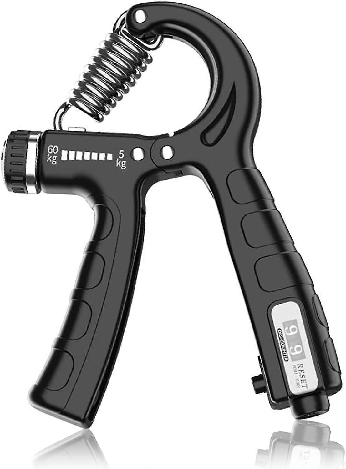 ZK- Hand Grip, Hand Muscle Trainer with Counting, 5-60kg Adjustable Counting Hand Grip Resistance Finger Exerciser Wrist Exerciser
