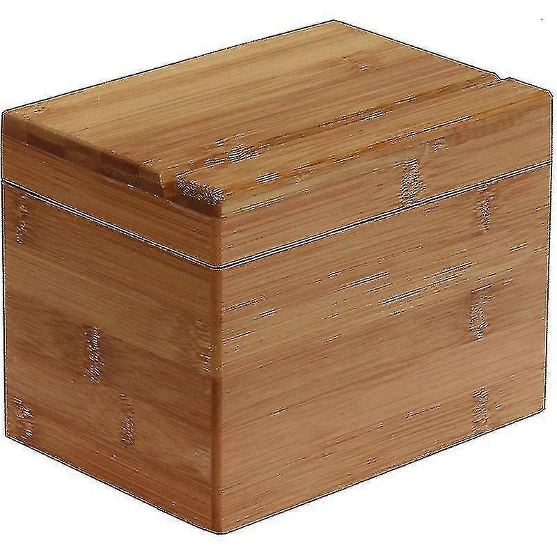 Bamboo Recipe Box For Organize And Store Recipes In The Kitchen
