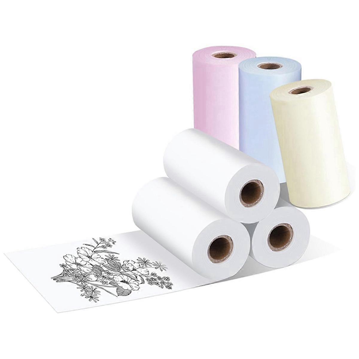 Mini Printer Paper for Inkless Portable Bluetooth Printer Thermal Pocket Printer, 57mm x 30mm, 6 Ro