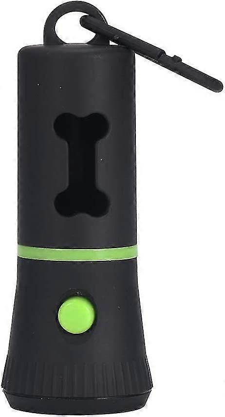 Distributeur de sacs à déchets pour animaux de compagnie avec lampe de poche LED, porte-sac de caca Distributeur de sacs de ramassage de caca de chien