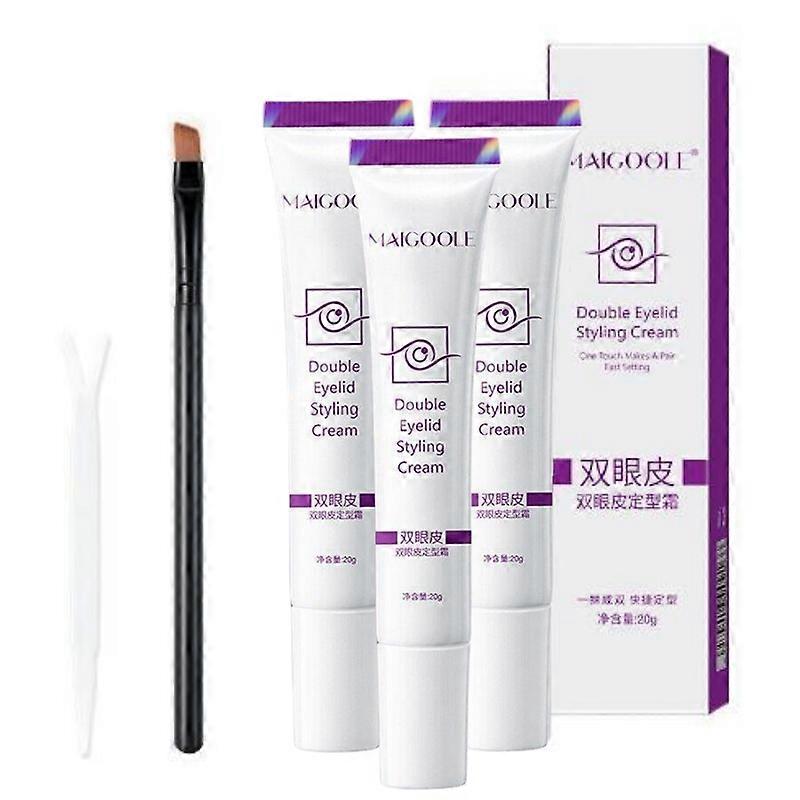 3Pcs Double Eyelid Pen Glue Invisible Double Eyelid Styling Cream Stick Liquid Tape