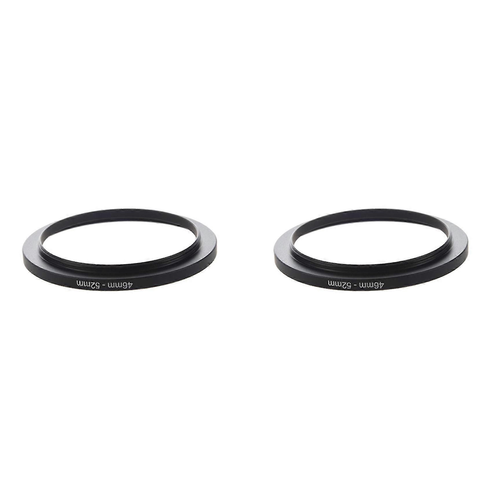 2x Camera Repairing 46mm To 52mm Metal Step Up Filter Ring Adapter