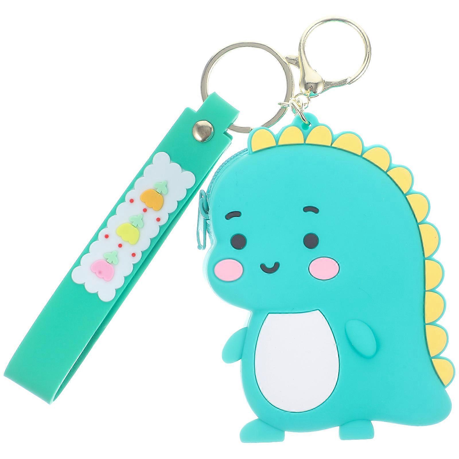 Créatif dinosaure porte-clés pendentif suspendu en silicone porte-clés pendentif sac de monnaie
