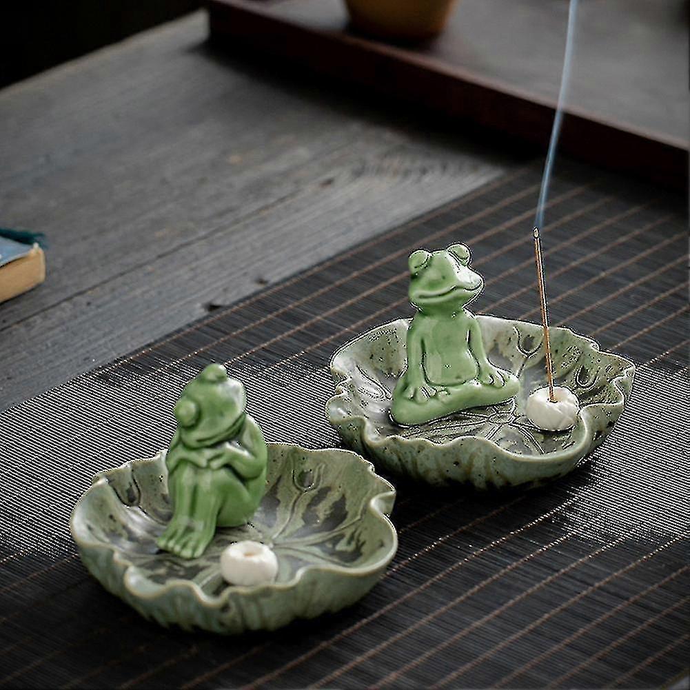Creative Frog Insert Incense Tao Ceramic Holder Aromatherapy B
