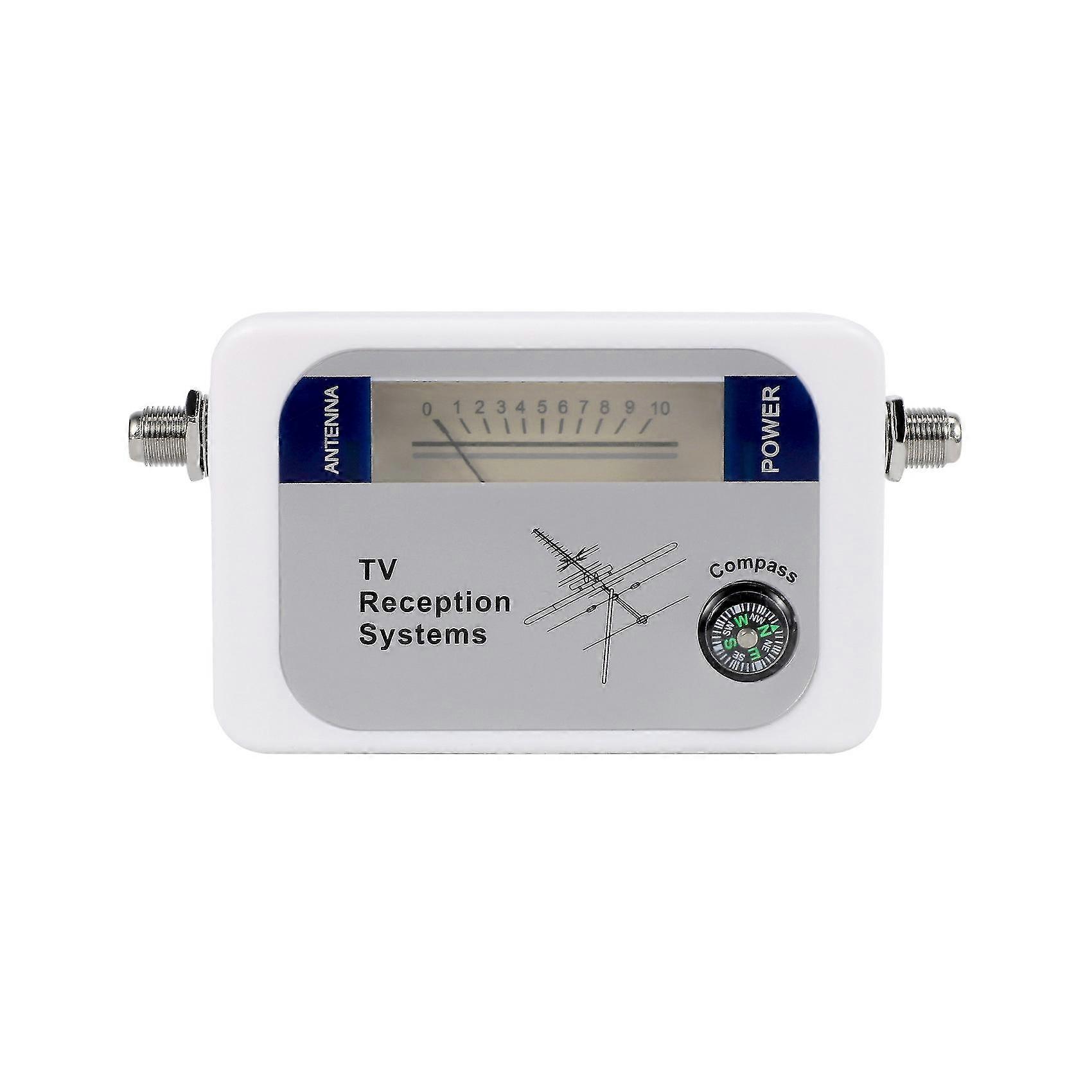 Dvb-t مكتشف رقمي هوائي هوائي هوائي إشارة مقياس أبيض