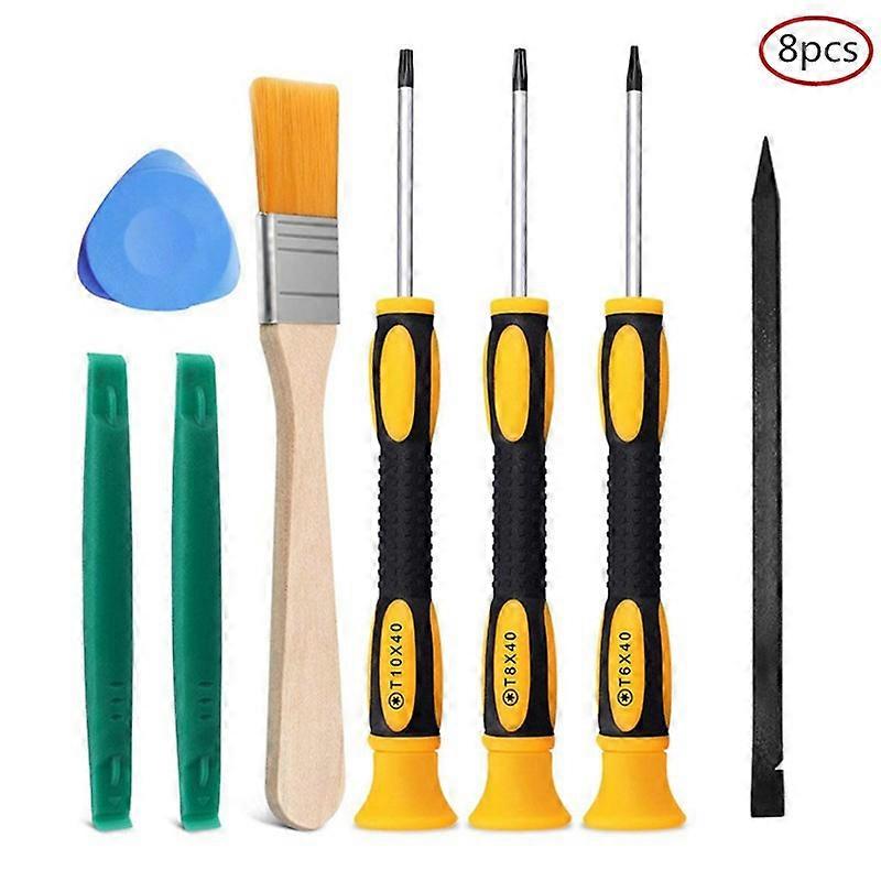 8 Piece Screwdriver Tool Set Cleaning Repair Tools for Game Controllers