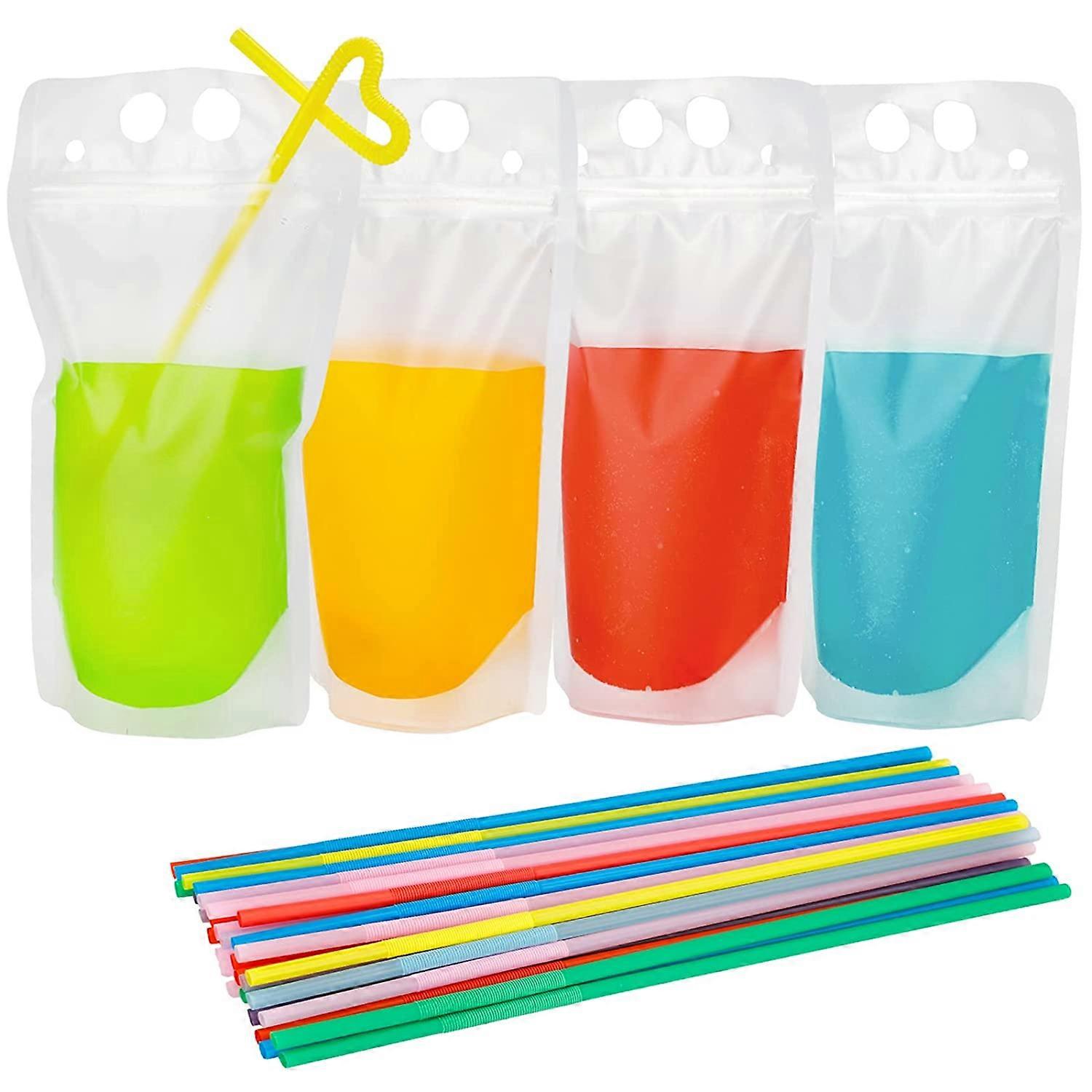 Adult Drink Bags with Straws Heavy