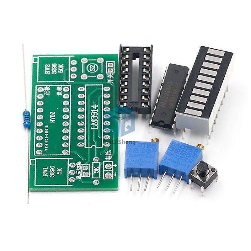 GaiBoSiLM3914 10 Segment 3,7 V Lithium 12 V Batteriekapazitätsanzeigemodul Leistungspegeltester LED-Anzeige Elektronische DIY-Kits