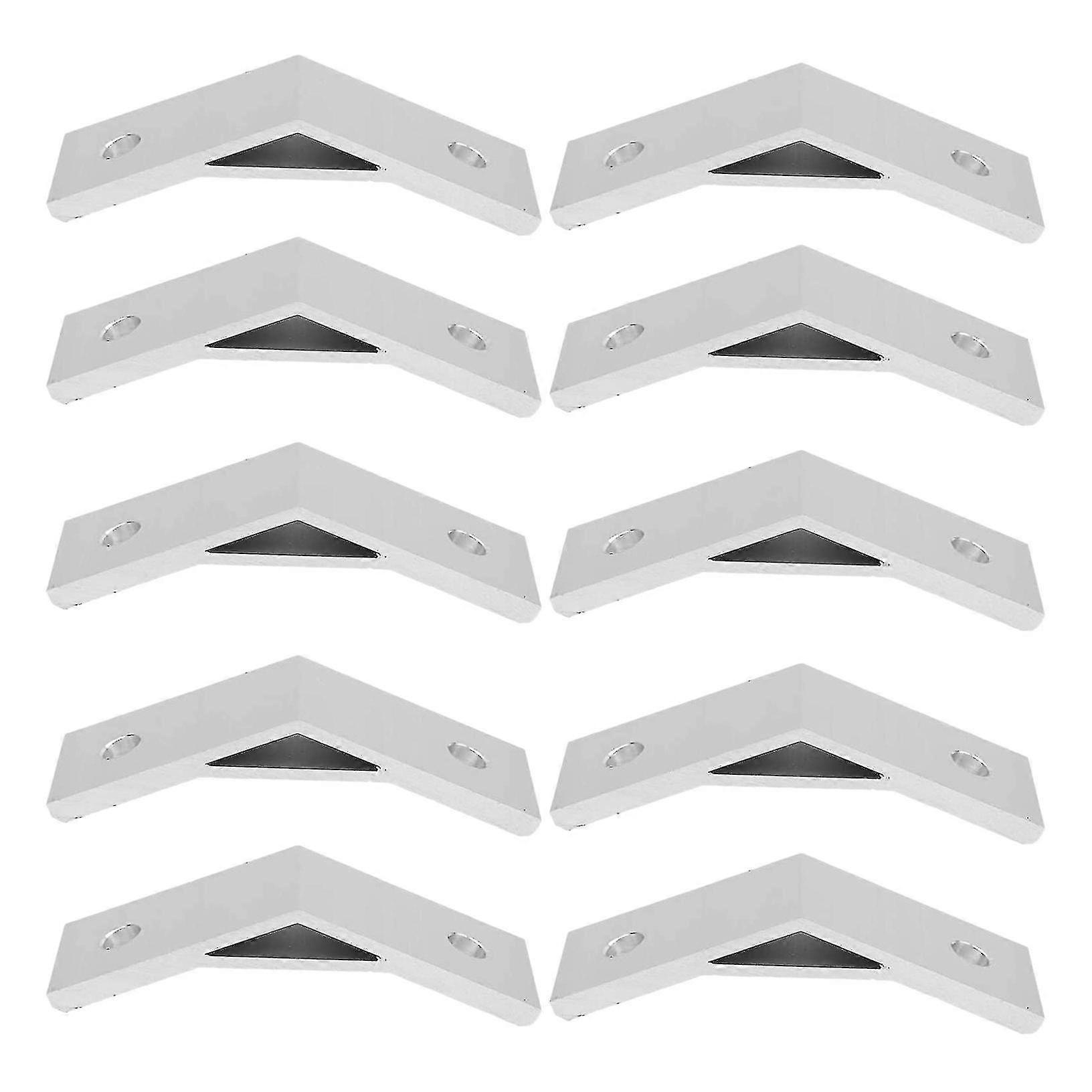10pcs 135 Degrees Bracket Angle, Aluminum Silver Corner Braces(4040)
