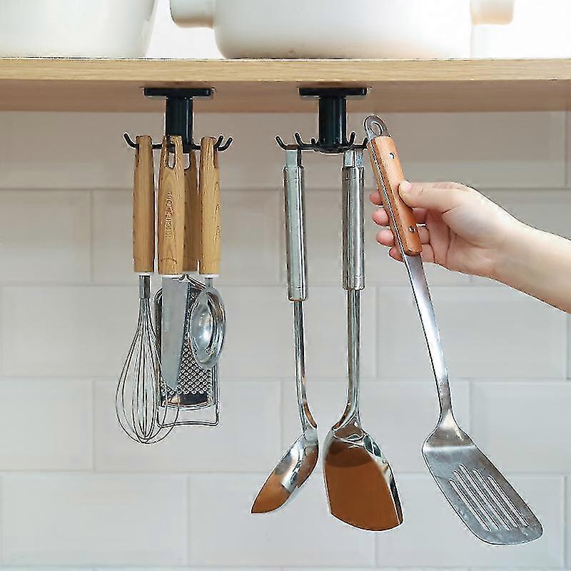 Kitchen Utensil Holders, 360 Rotatable, Strong Self-adhesive Without Punching