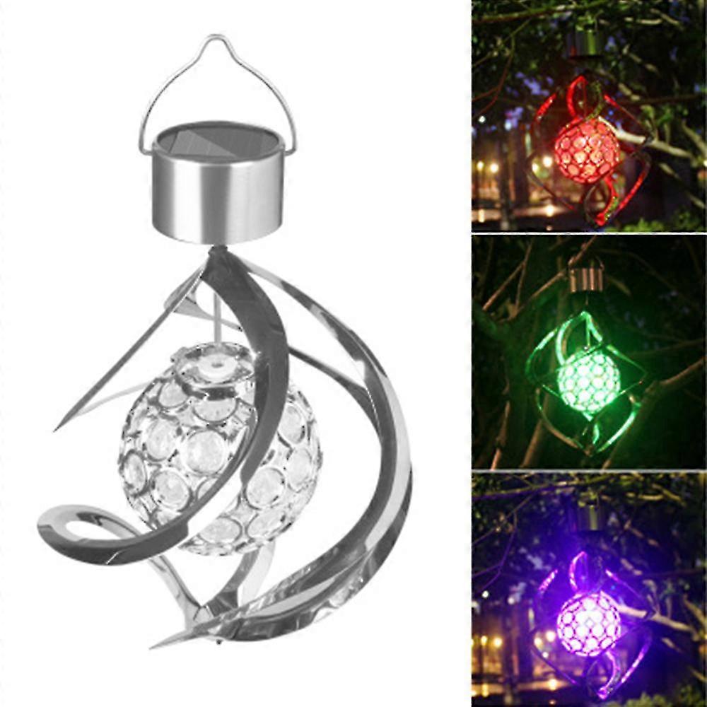 Solar Led Wind Chimes Light With Light Sensor Colour Changing Rotating