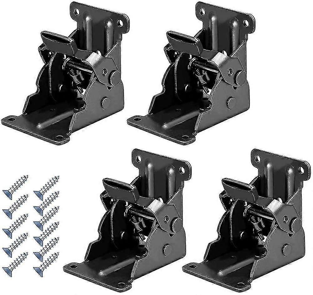 Folding Brackets 4 Pcs 0-90 Degree Lock Extension Support For Table Bed Leg