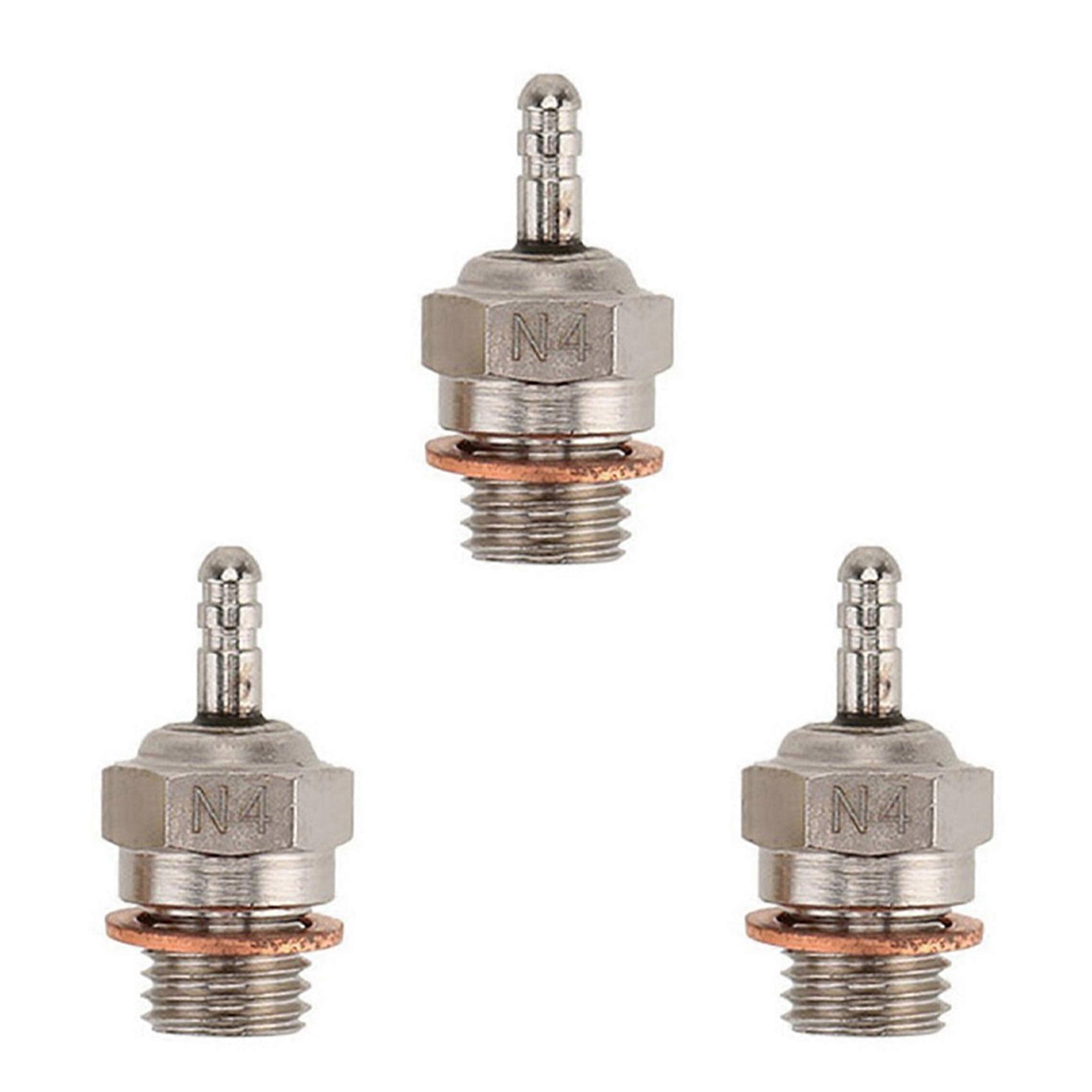 3X N4 Glow Plug Spark Plug for 1/10 Hpi Rc Car Boat
