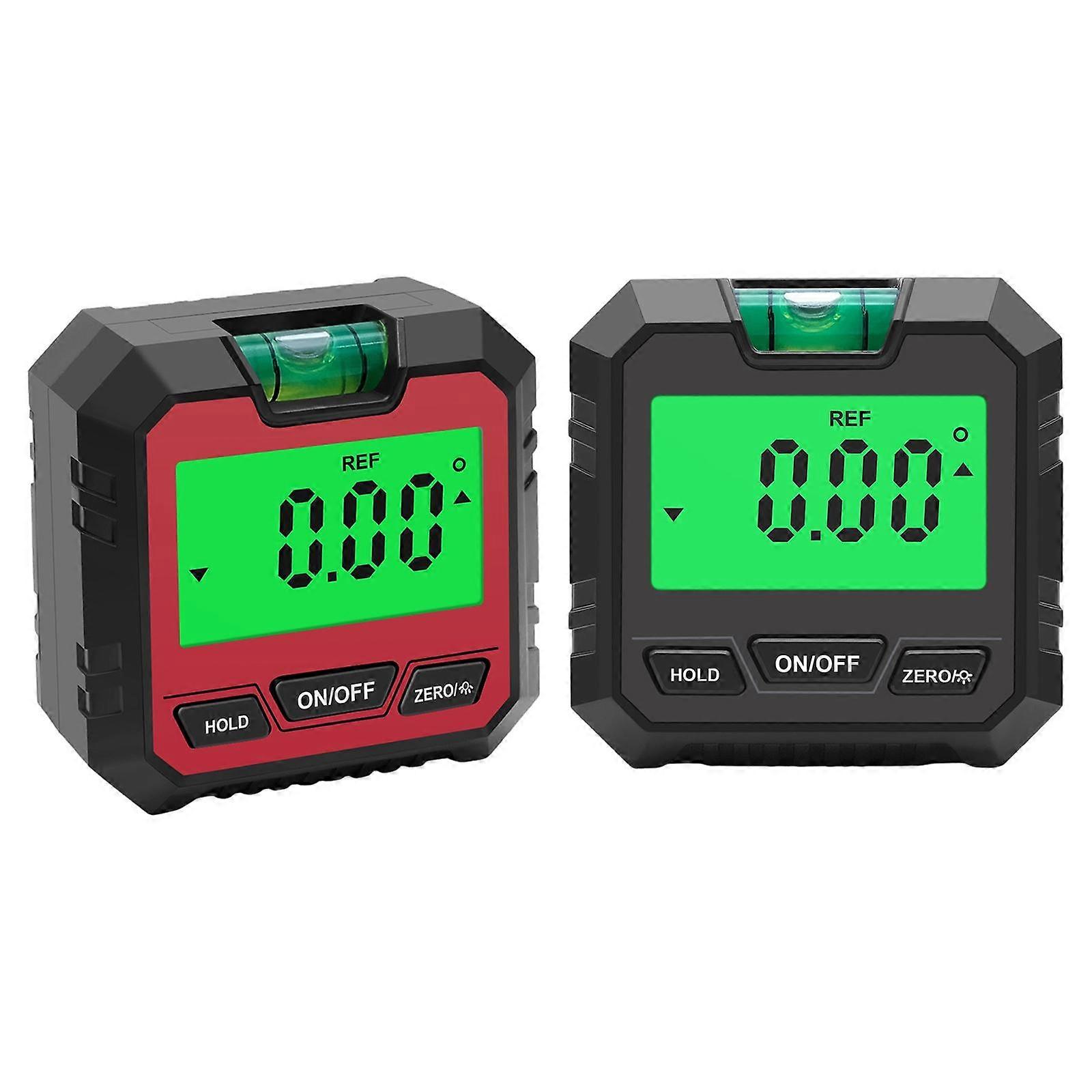 2x Protractor with Magnetic Base Angle Finder Bevel Box for Drilling Machinery