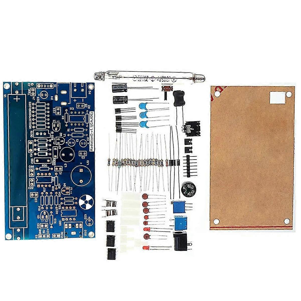 Diy Assemble Geiger Counter Kit Counter Module Nuclear Radiation Detector With Sound And Light Alarm