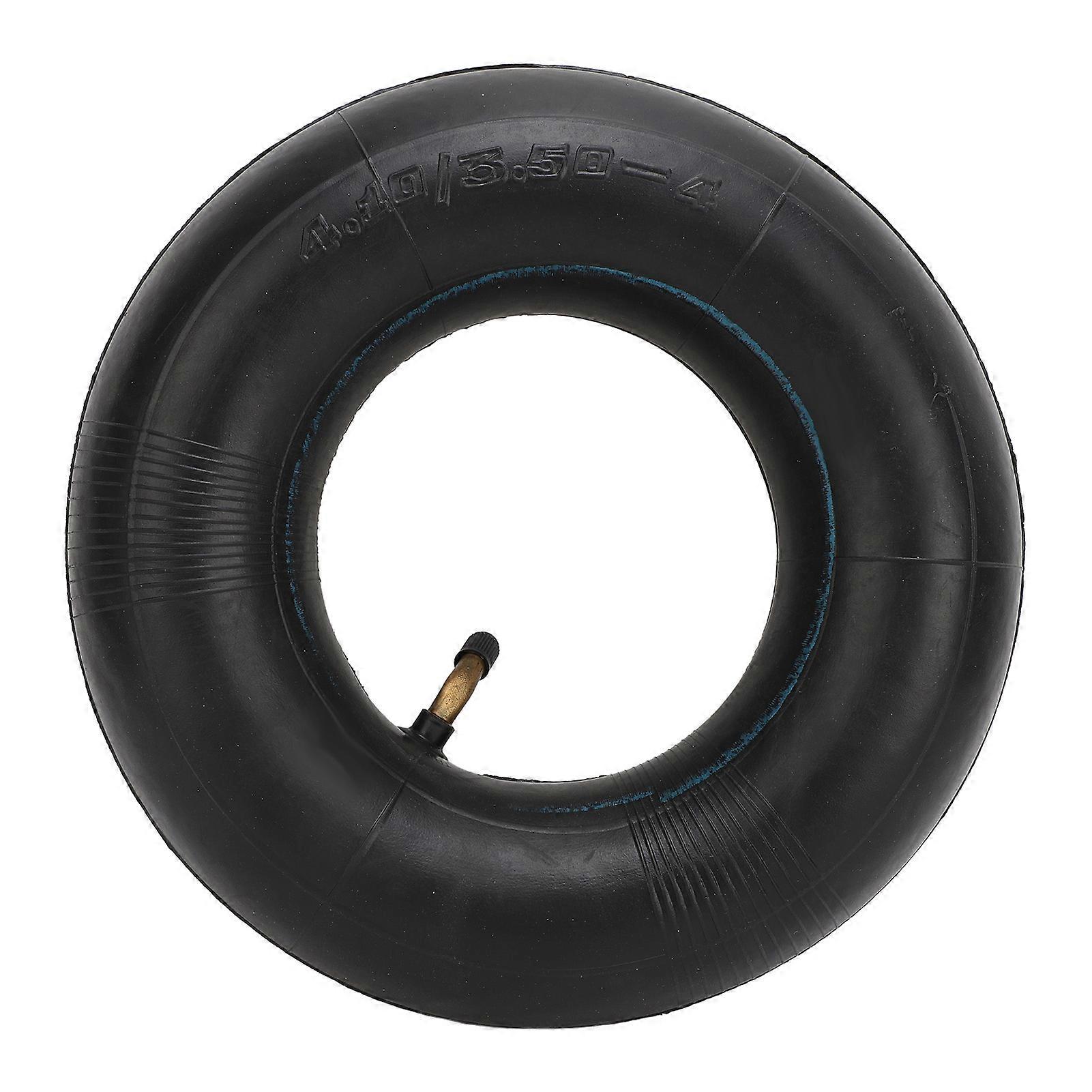 2PCS 4.10/3.504 Inner Tubes with TR87 Bent Valve Stem Rubber Heavy Duty for Garden Cart Tractors Snow Blowers
