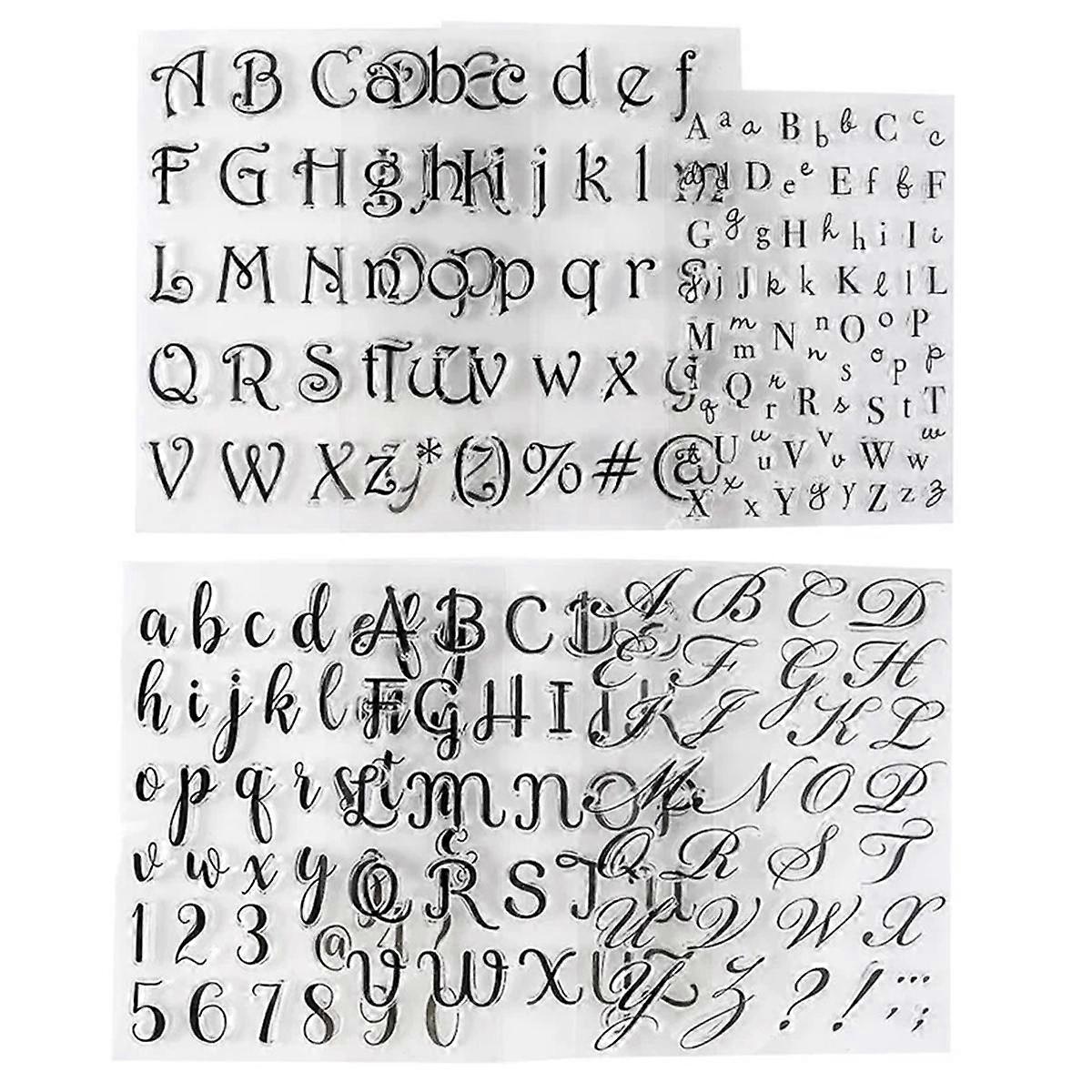 6Pcs Alphabet Letter Fondant Stamps for Biscuit Cake Cookie Fondant Embossing DIY Cutter Pastry Acc