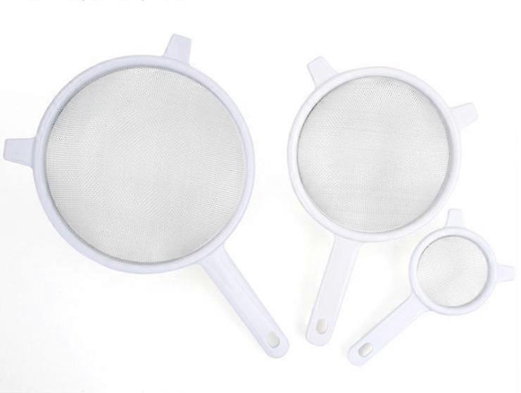 111618 White Plastic Kitchen Sieve 3Pcs