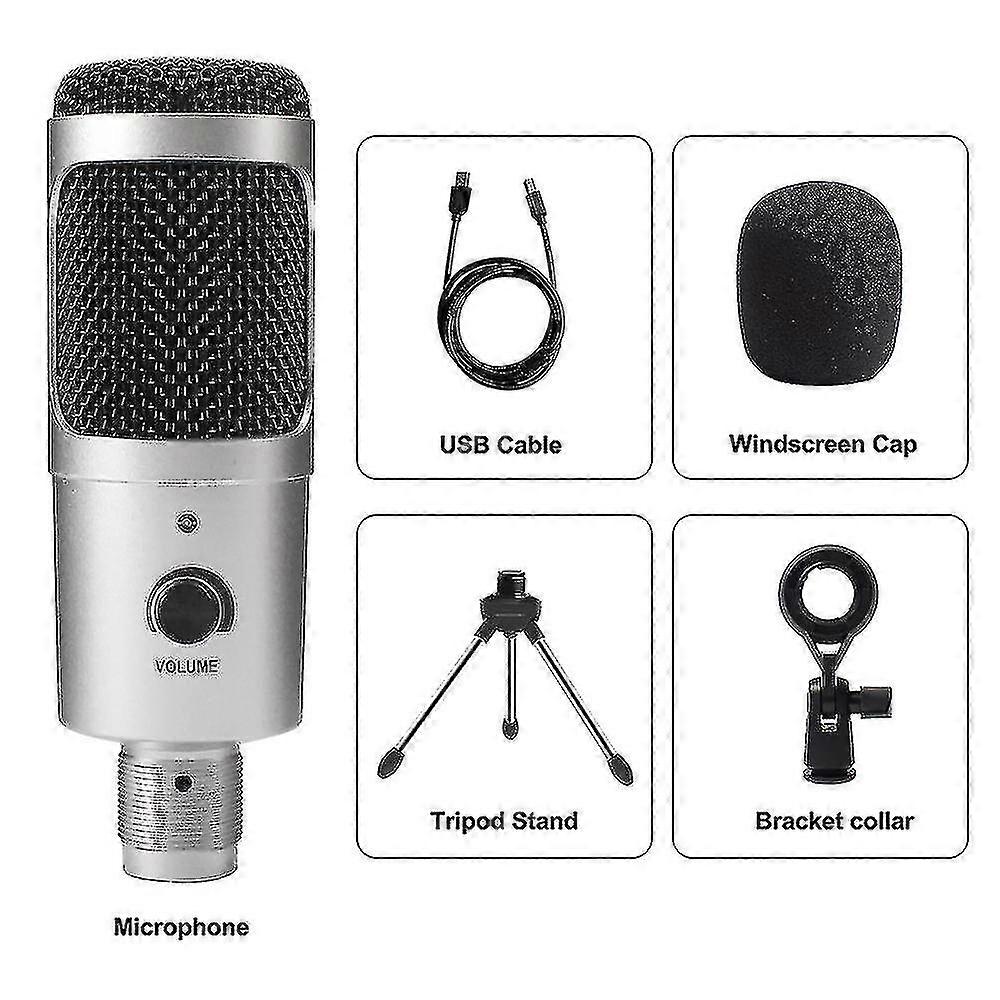 Usb Microphone Condenser D80 Recording Microphone With Stand