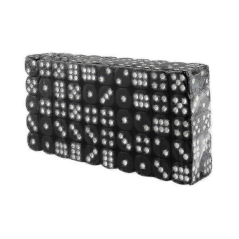Six-sided Dice, 100 Pcs-black