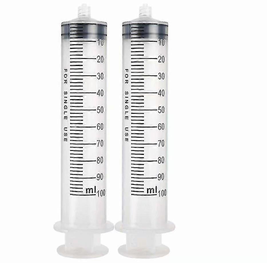 Plastic Syringe 100ml, Reusable, Suitable For Emptying Brake Fluid, Engine Oil Tank (2 Pieces)