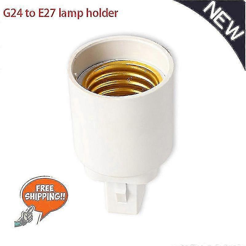 1pc G24 To E27 Socket Converter Change Lamp Base Led Bulb Adapter Suitable For All Voltage Halogen Cfl Light Holder Tools