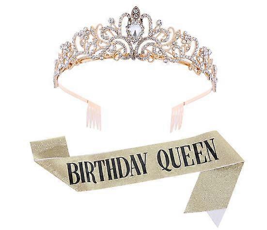Birthday Crown, Birthday Sash, Birthday Sash and Crown, Birthday Sash for Women, Birthday Girl Sash, Birthday Sash and Tiara for Women, Birthday Crown