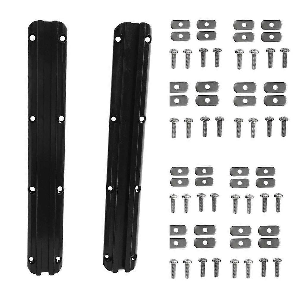 Coppia 300mm Kayak Alluminio Slide Track Rails con 16 Viti e dadi Accessori fai da te per kayak canoe