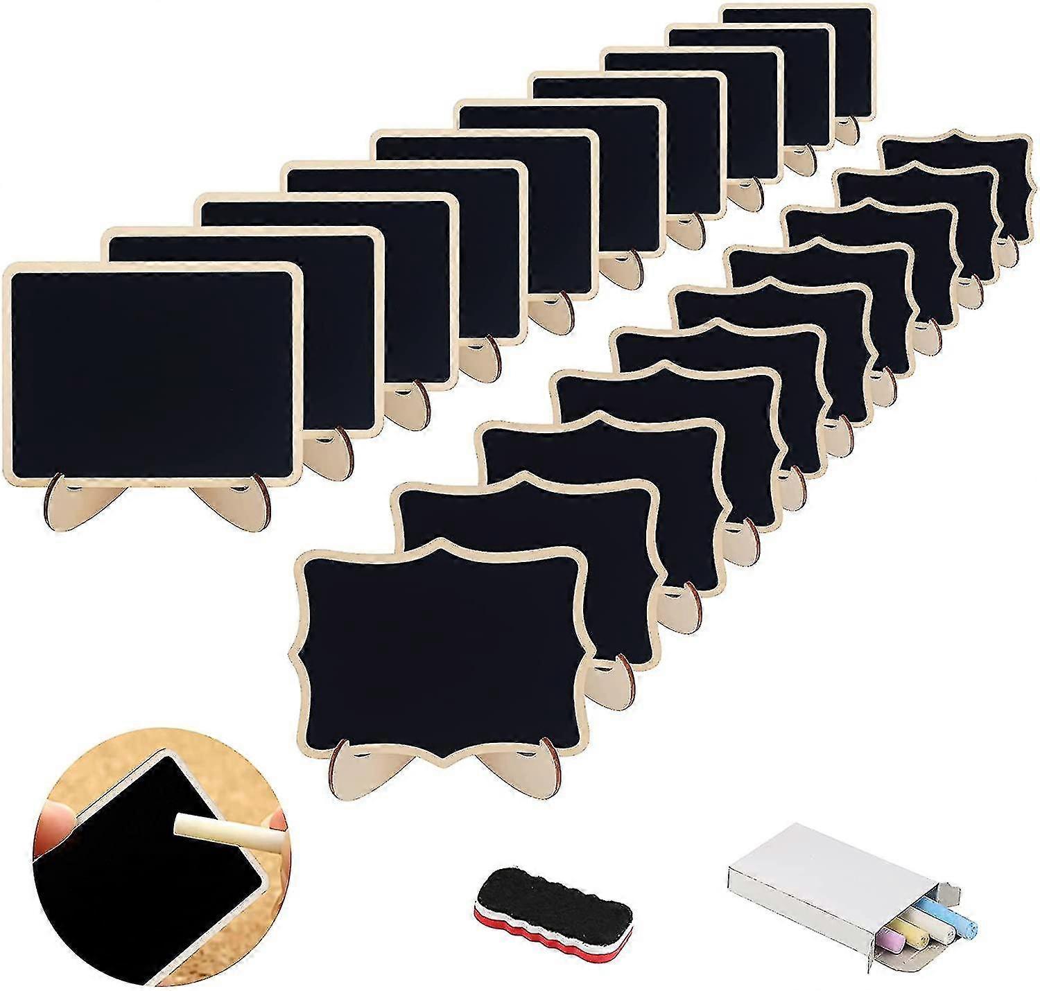20pcs Mini Blackboards With Stands Small Boards Mini Chalkboards