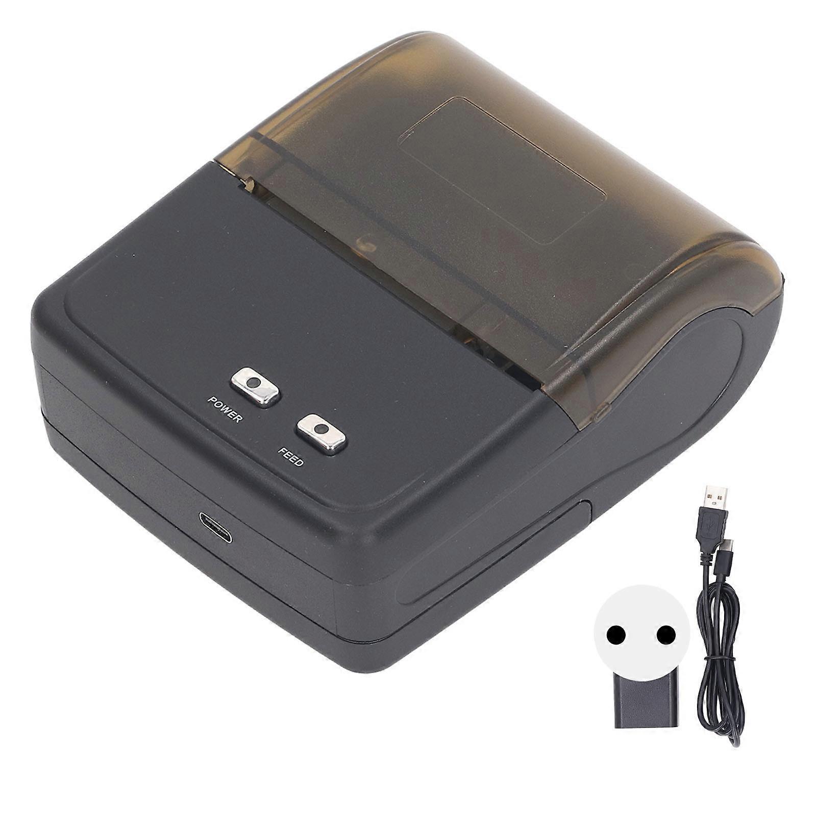 Micro Bluetooth Printer 58MM Portable Wireless Printer Pocket Thermal Printing Machine AC110240V EU Plug