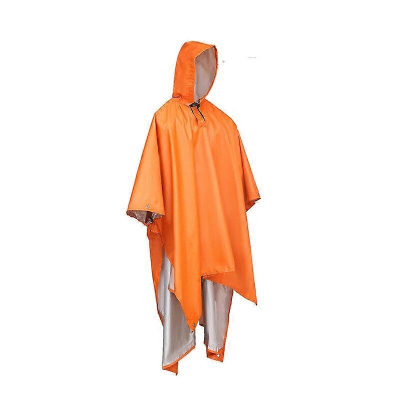Outdoor One-piece Raincoat Walking Windproof Riding Poncho Multi-functional Ground Cloth with Storage Bag Waterproof Poncho Rain Suits