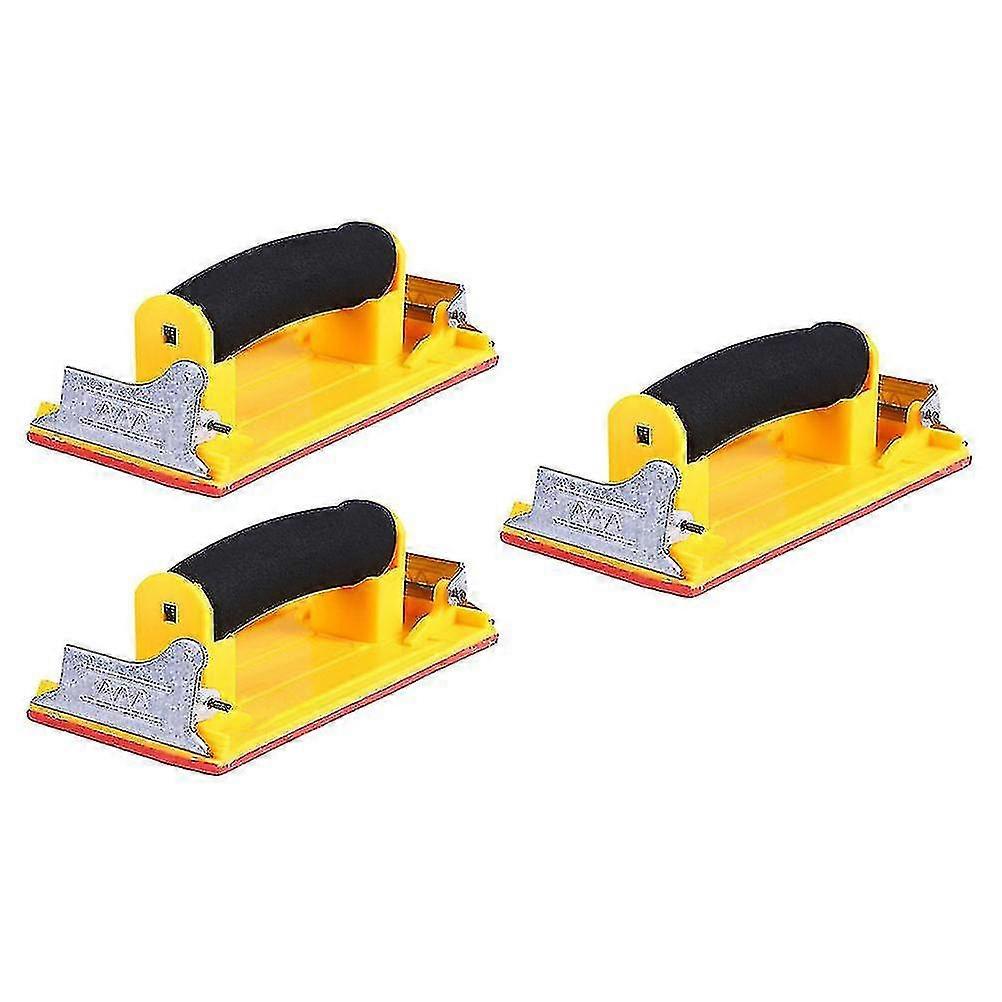 3pcs Sandpaper Holder Sanding Block With Sponge Handle Hand Sanding Tool