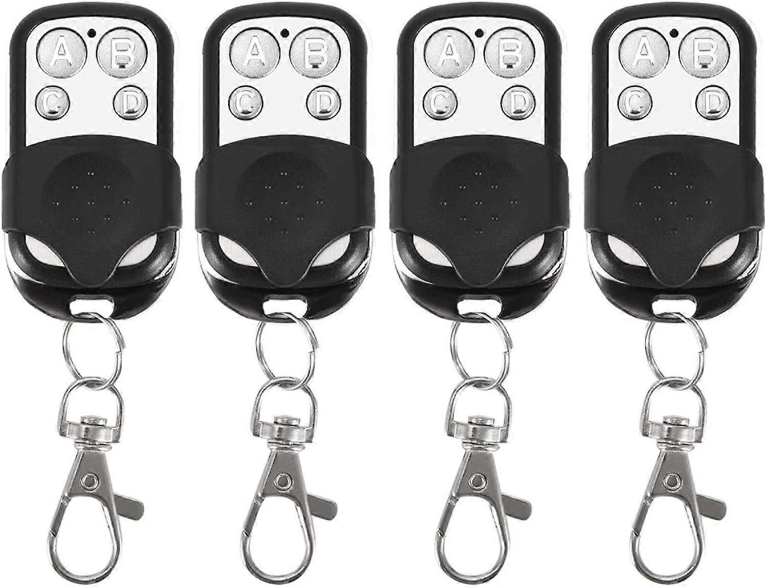4 Pcs Universal Wireless Car Remote Key Fob for Car Garage Door Gate Universal Remote Gate Hardware