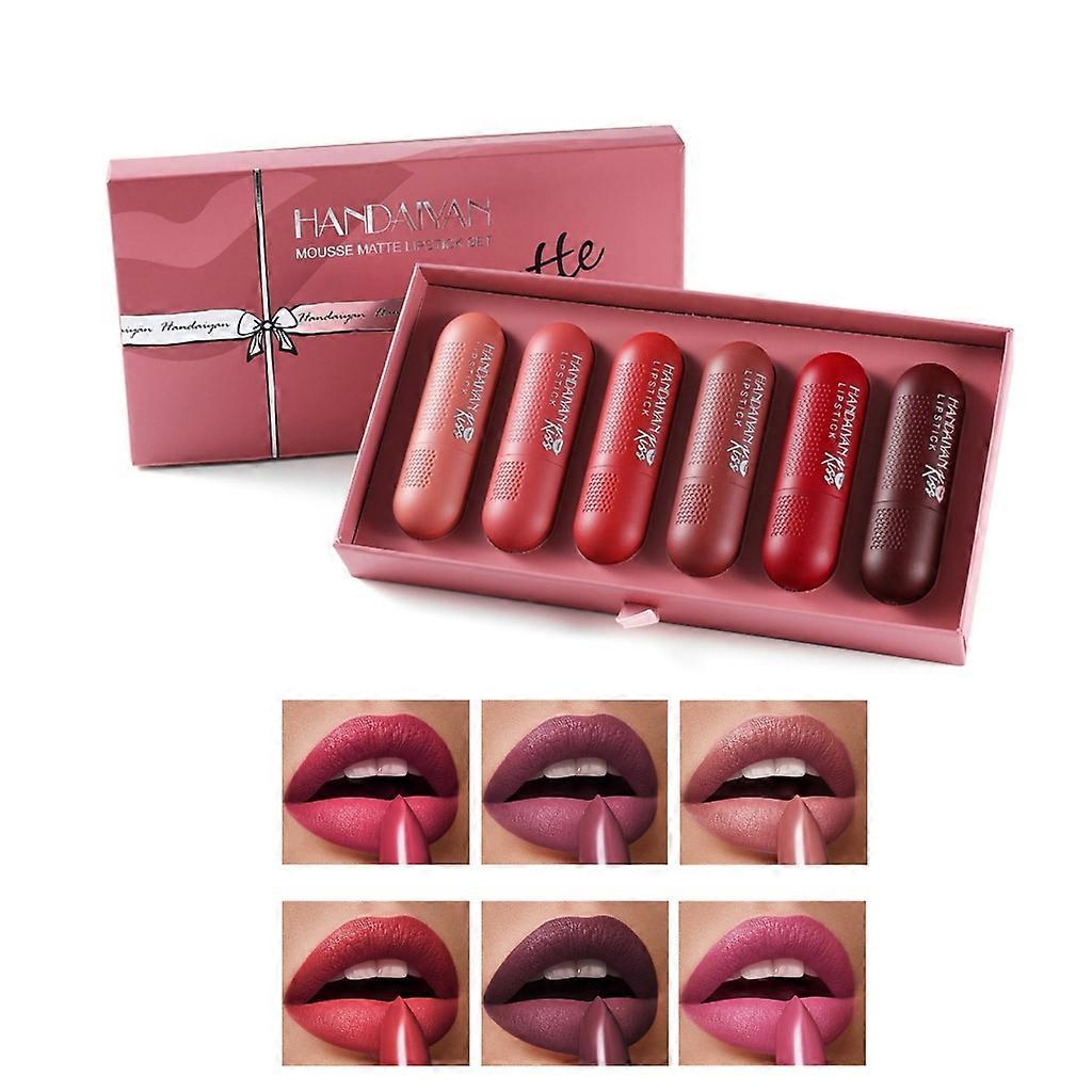 Smooth Matte Lipstick Set,Lasting Waterproof Non-Stick Cup Lip Makeup Gift Set