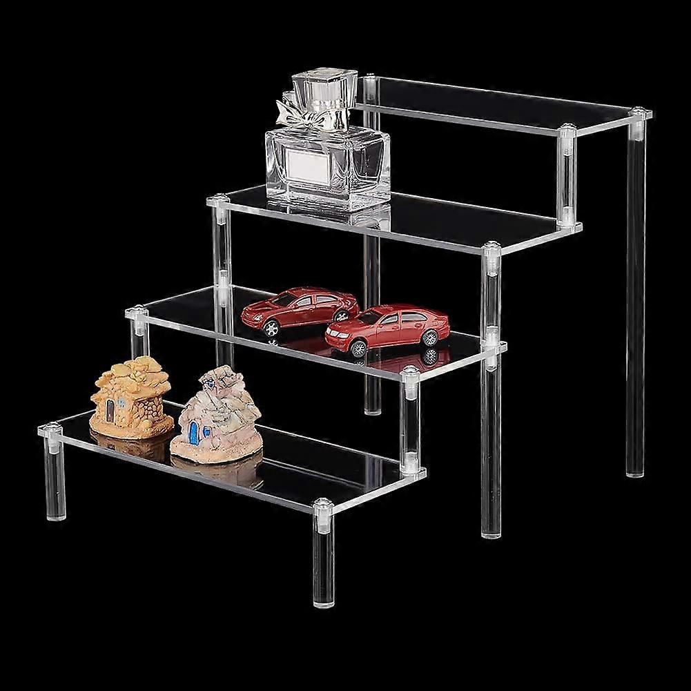 4-Tier Acrylic Model Toy Assembled Organizer Holders Action Figure Rectangle Display Risers with Screws and Screwdriver Clear Finish Product: 19.7x27.