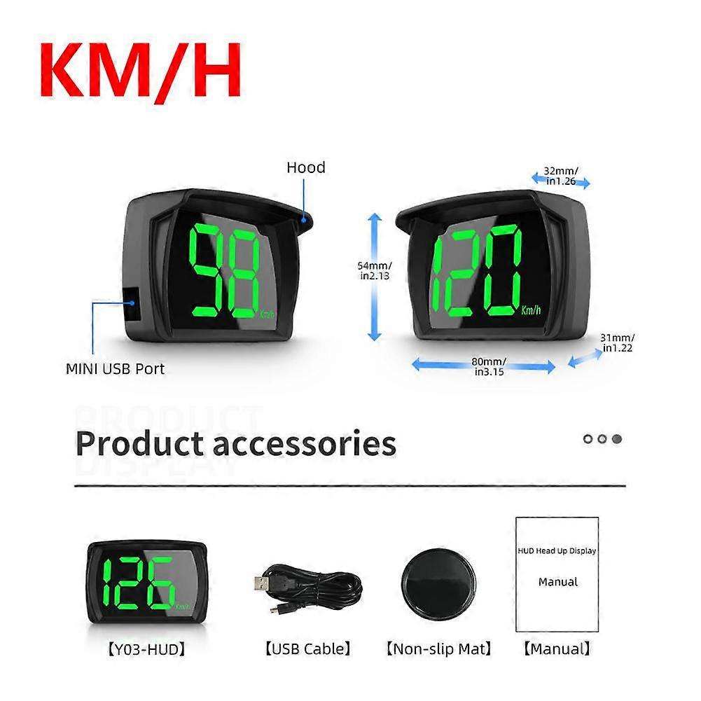 2023 NEW GPS HUD Digital Car Speedometer Speed Display Plug and Play for All Cars Big Font KMH MPH Car Accessories for All Cars