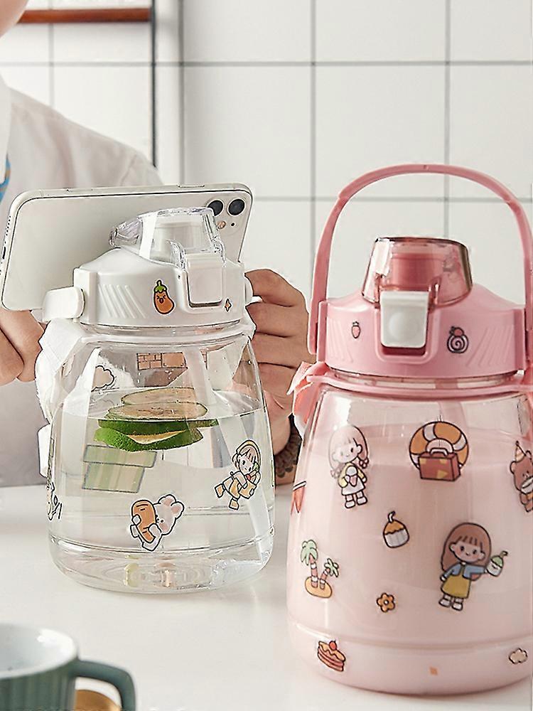 2023 New Hot Large Capacity Water Bottle with Unique Style and Portable Design for Sports and Outdoor Activities, BPA-Free and Durable (Blue, 1300ml)