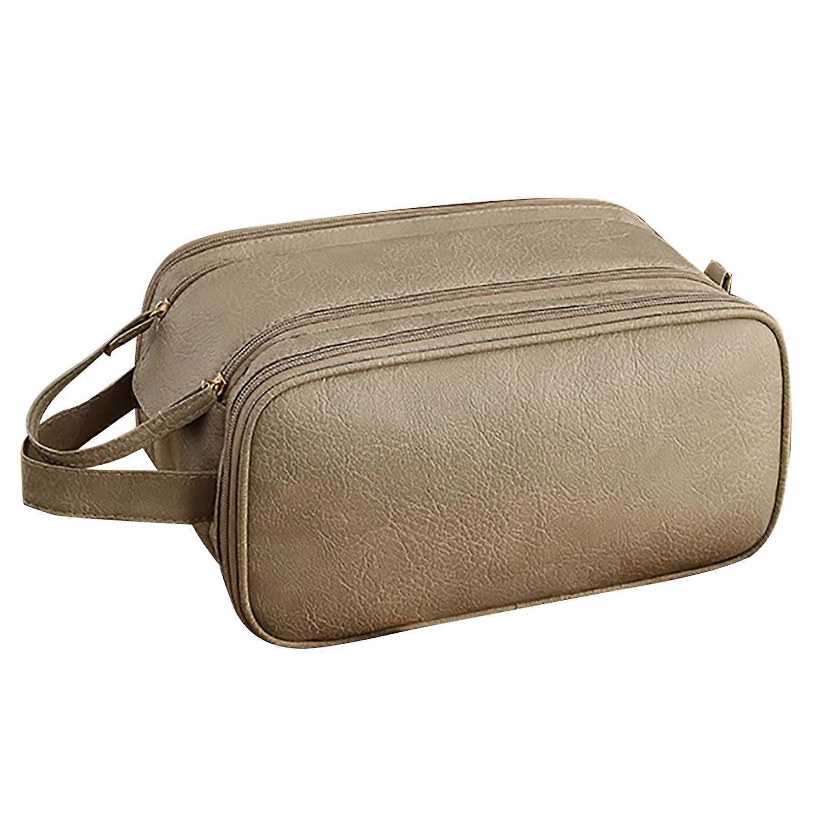 Cosmetic Bag Double Zipper Large Capacity Toiletry Bag Multiple Compartments Makeup Organizer for Home Travel Jikaixiang