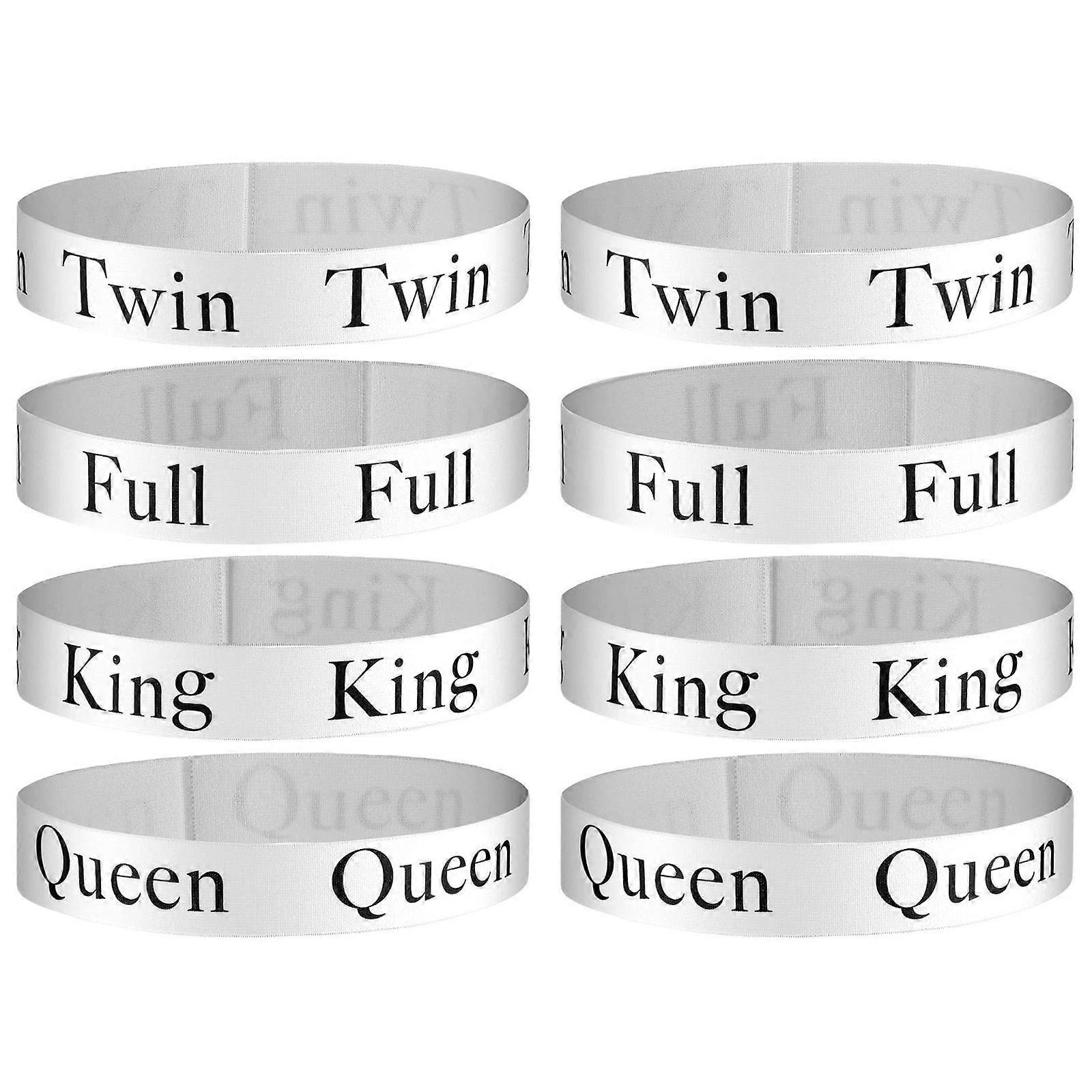 4/8ピースシートキーパークローゼット整理ベッドシーツセット収納オーガナイザー-リネンラベルシートオーガナイザー