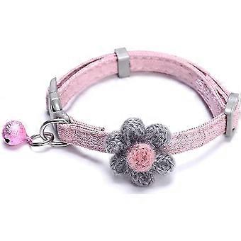 Sl Necklace For Small Dogs & Cats Rabbit Safety Pet Collar Quick Release Buckles (1 Piece, Pink)
