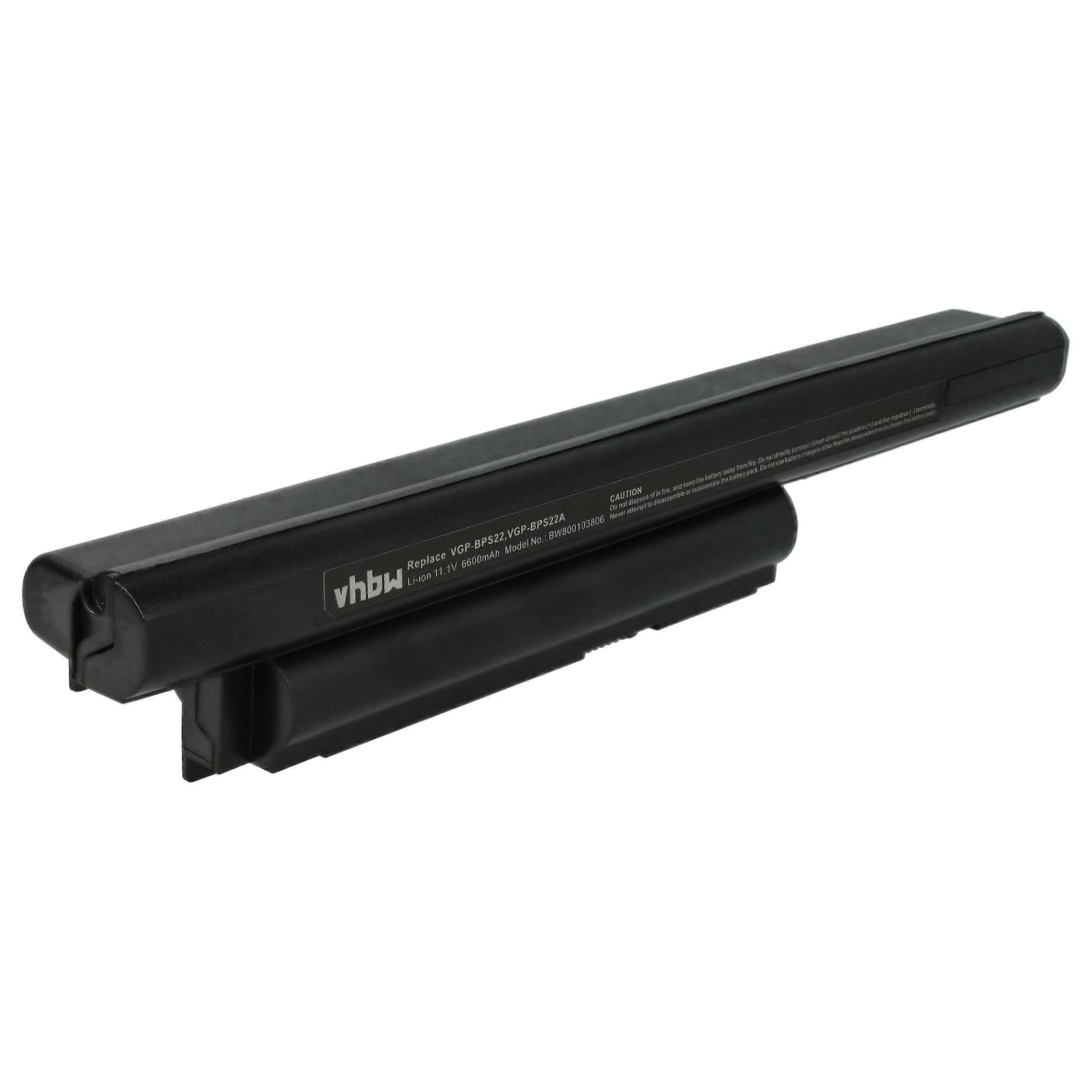 vhbw-batteri kompatibelt med Sony Vaio VPC-EE34FJ/BI, VPC-EE2S1E/WI, VPC-EE3, VPC-EE2M1E/WI, VPC-EE2S1E/BQ Notebook (6600 mAh, 11.1 V, litiumjon) - Infochip