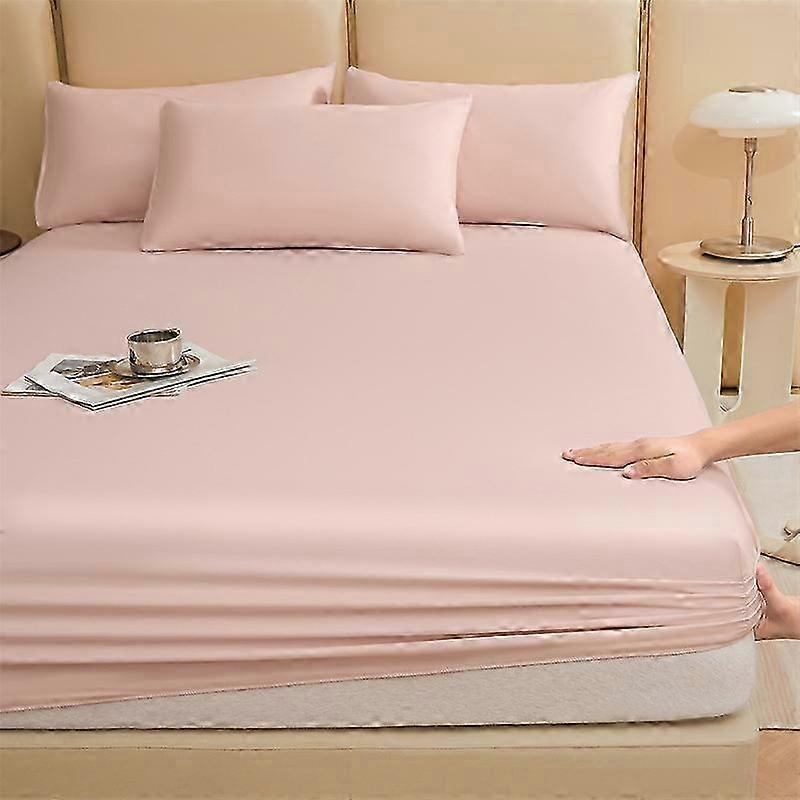 Fitted sheet 180x200 cm flat sheet, height 5-28 cm Suitable for fitted sheet (Pink)