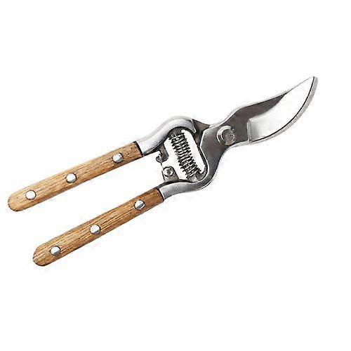 Garden Scissors Portable Comfortable Grip Tree Pruning Shears Wooden Handle Sharp Blade Pruning Shear