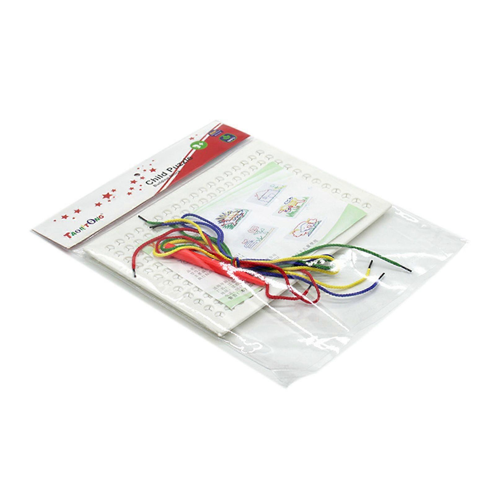DIY Children's String Braideds Drawing Board Kids 3D String Art Kit with Colored Ropes Present for Kids