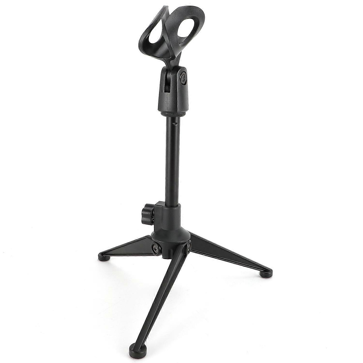 Desktop Mic Stand Height Adjustable Portable Foldable Microphone Tripod with Mic Clip for Online Bro
