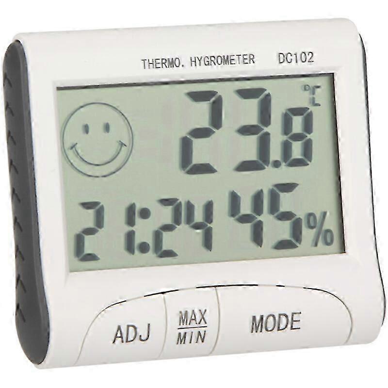 XHX LCD Digital Thermometer Hygrometer Clock with Magnetic
