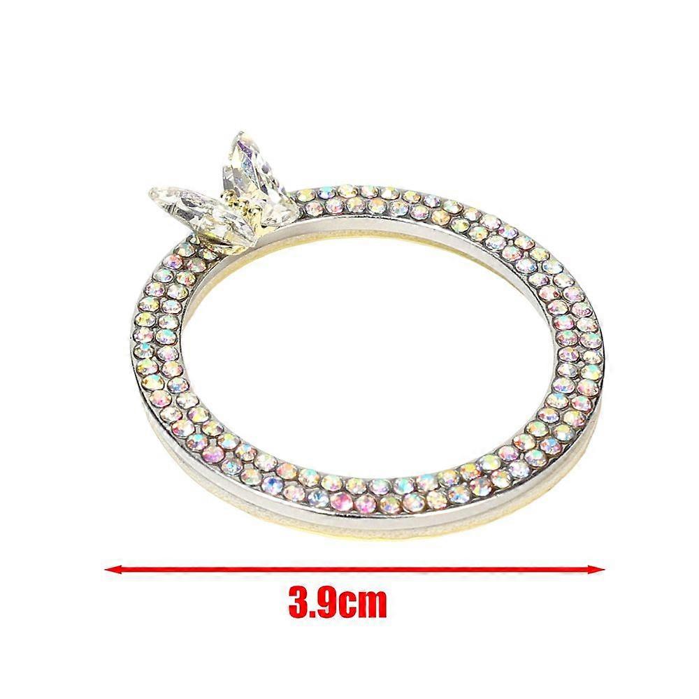 Car Diamond One Click Start Decorative Ring Button Car Water Diamond Decorative Cover Protective Cover Decorative Ring Cars Part