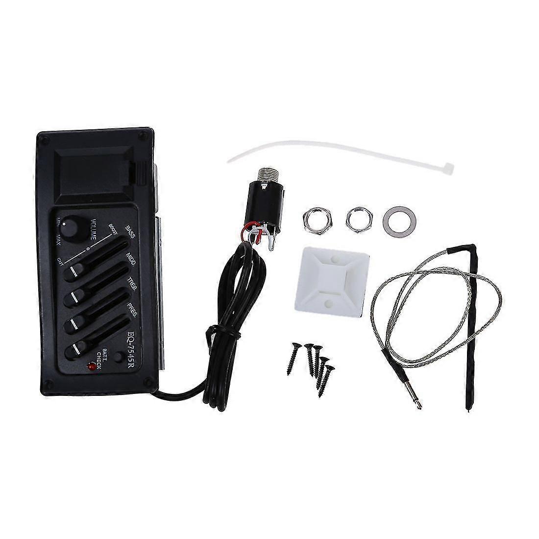 Gitarrförförstärkare, equalizer, EQ, 4-bands EQ, förförstärkare, akustisk piezo 7545r