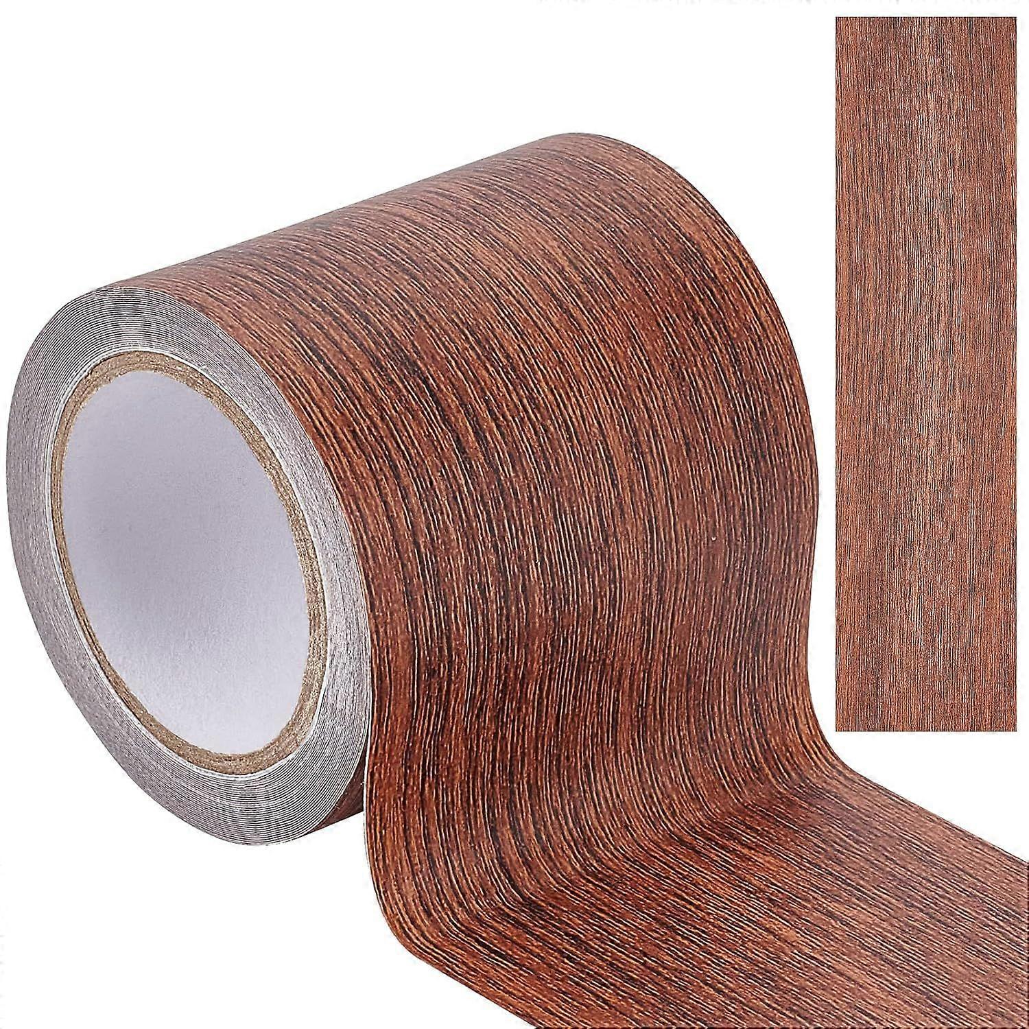 2.2 Inch x 15Ft Wood Textured Adhesive Repair Tape Self Adhesive Patch Realistic Wood Grain Repair Tape High-Adhesive Repair Tape Simulation for Chair