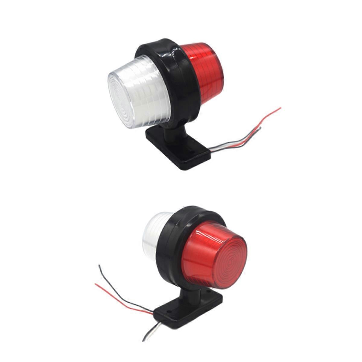 2Pcs LED Side Marker Light 12V 24V Double Face Indicator Turn Signal Light Rear Stop Warning Lamp f